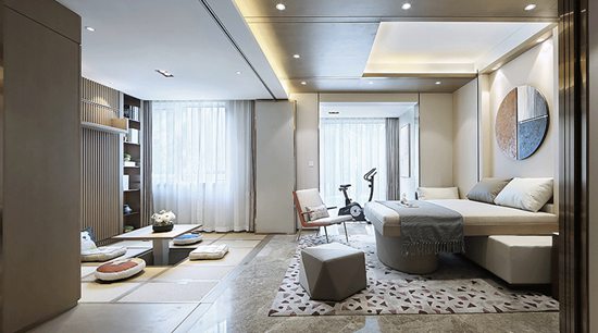 75㎡新中式小戶型暗藏玄機，客廳、茶室秒變臥室？這個設(shè)計火了！