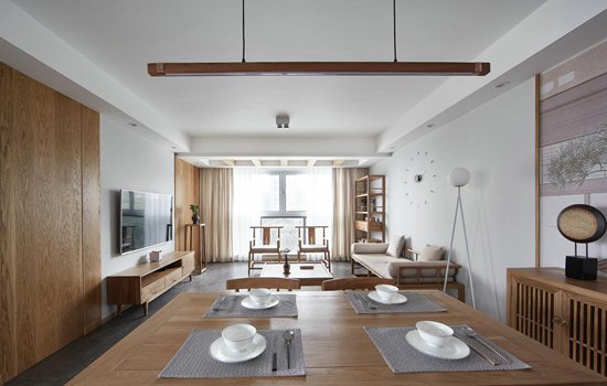 標(biāo)題一：130m2新中式風(fēng)格，東方禪意，不期而遇