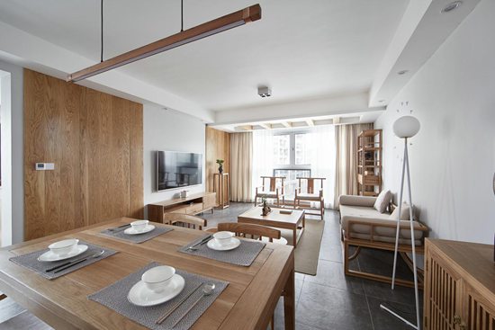 標(biāo)題一：130m2新中式風(fēng)格，東方禪意，不期而遇