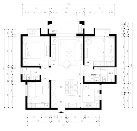 空間與色彩的奇妙邂逅|95㎡住出150㎡的感覺，簡直不要太驚艷！