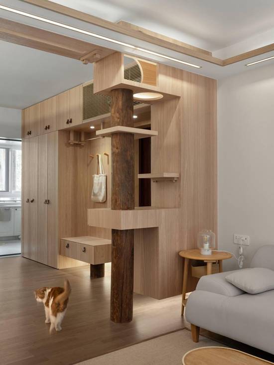 100㎡原木日式の住宅，一屋二人兩喵，這才是我見(jiàn)過(guò)最溫馨的家