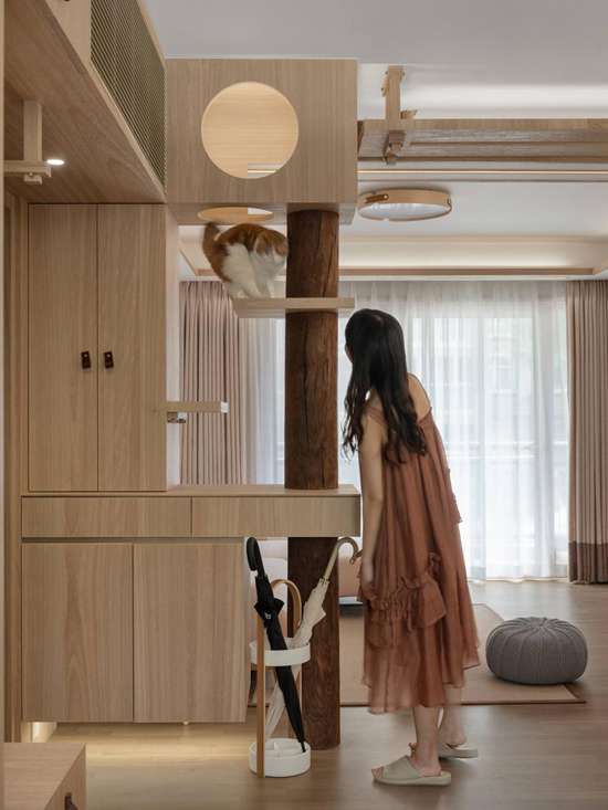 100㎡原木日式の住宅，一屋二人兩喵，這才是我見(jiàn)過(guò)最溫馨的家