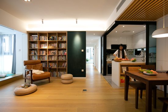 在家里開個圖書角，99㎡日式家居，這樣開闊的設(shè)計瞬間擴大5㎡